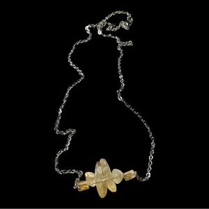 Handmade Elegant Citrine Chain Necklace